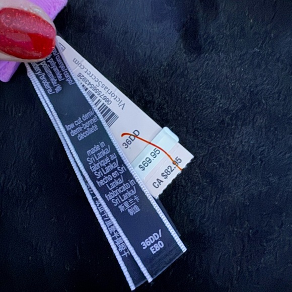 Victoria's Secret Berry Gelato Pink Floral Lace Unlined Demi Bra 36DD NWT - Picture 7 of 7